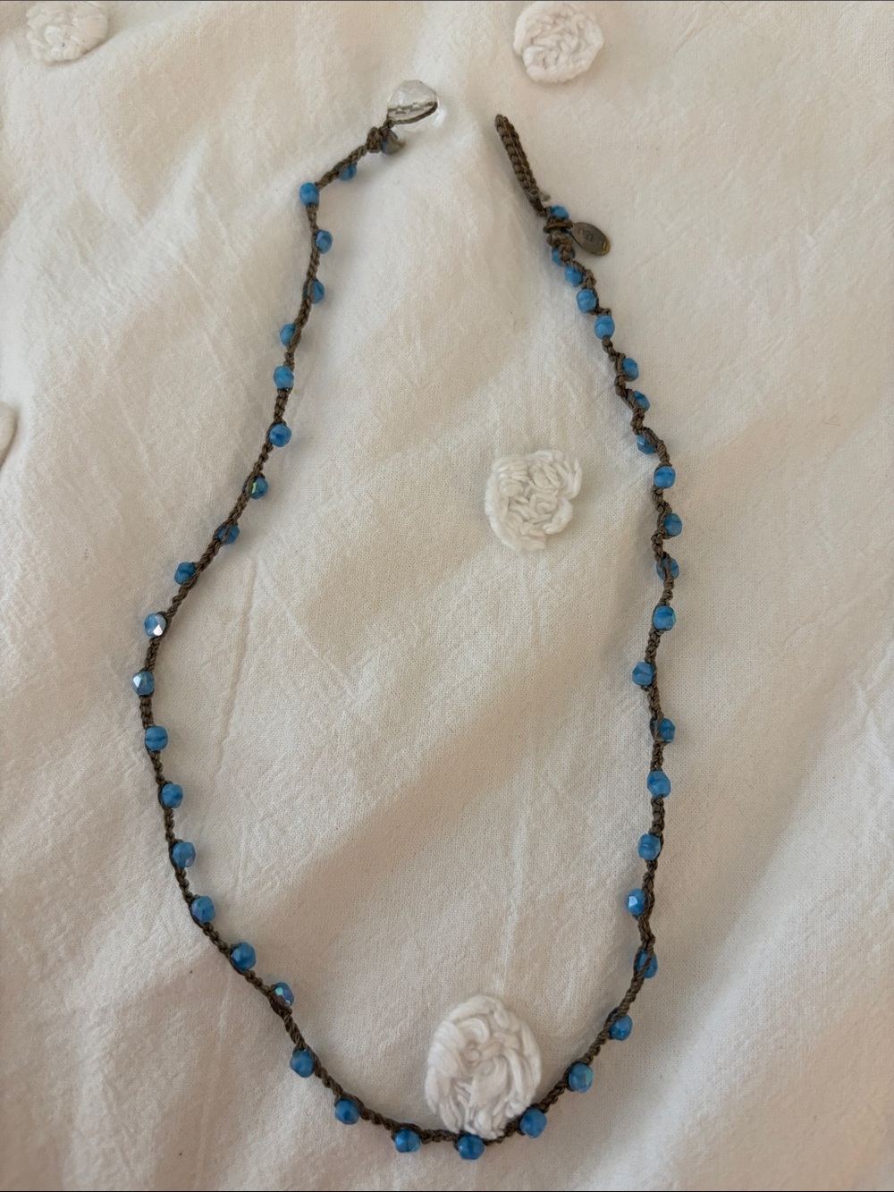 On u Blue Bead Necklace — Lightweight Women's Necklace